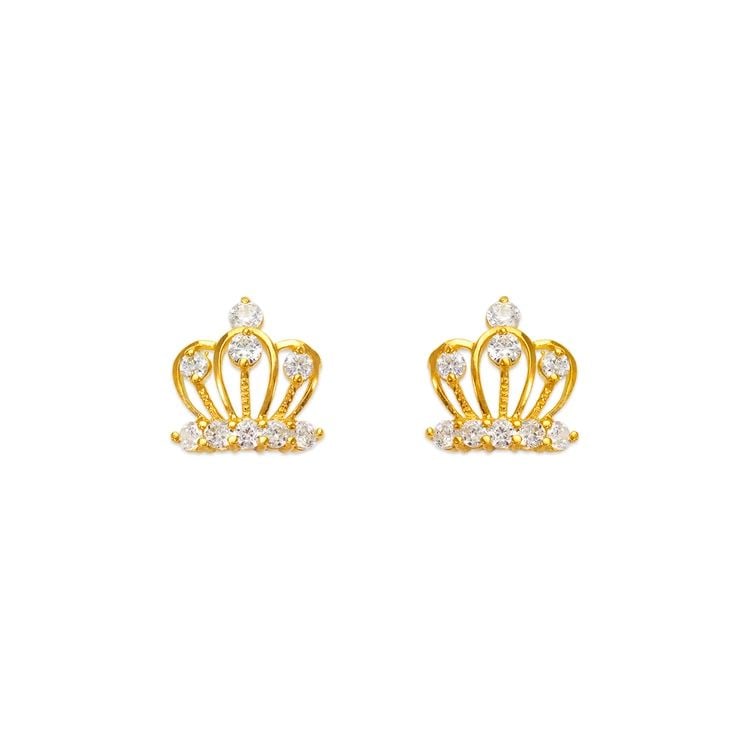 NEW 14K YELLOW GOLD SMALL RED TURTLE STUD EARRINGS (1 of 2)