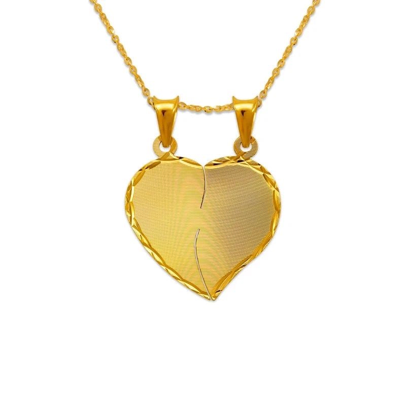 NEW 14K YELLOW GOLD PLAIN HEART PENDANT (1 of 2)
