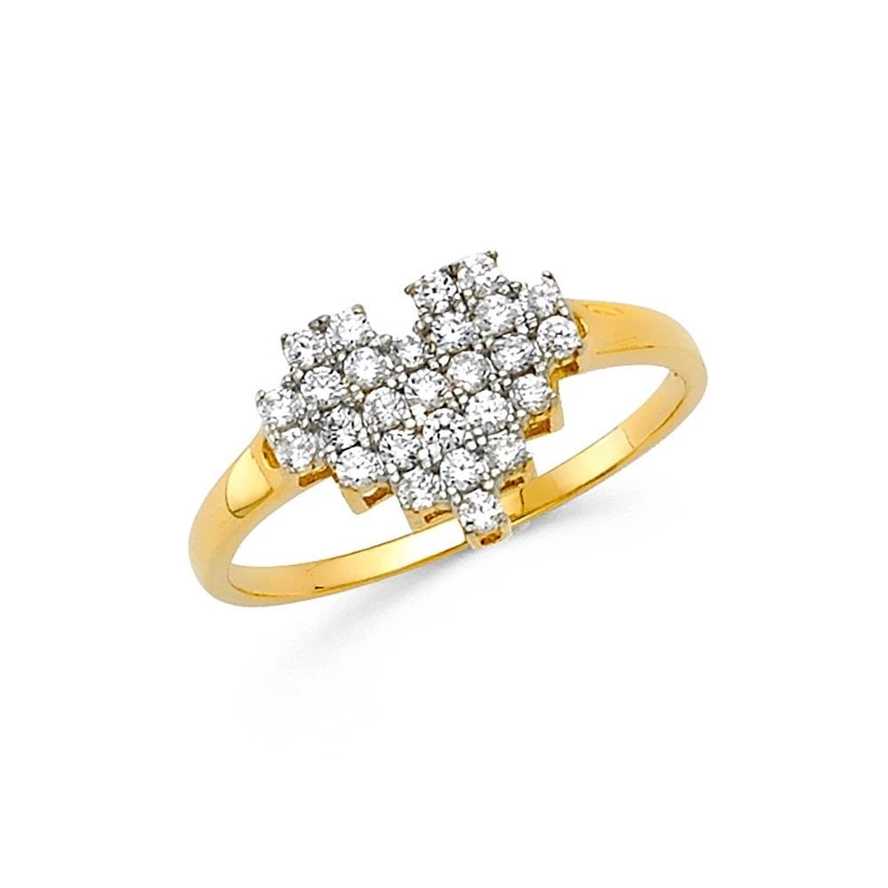NEW 14K TWO TONE GOLD FANCY RING- SIZE 7: NEW 14K TWO TONE GOLD FANCY RING FANCY RING NEW 14K TWO TONE GOLD WIDTH : 10 mm Average Apx. WEIGHT : 2g