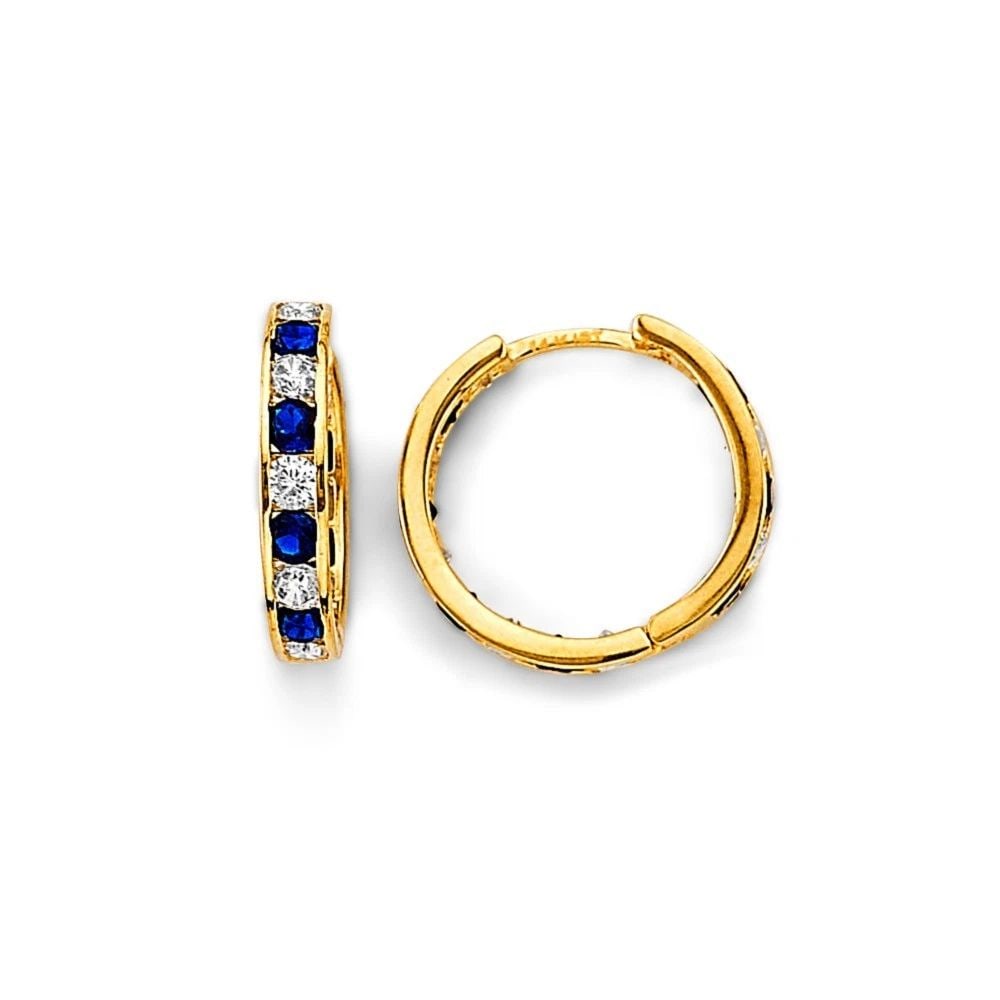 NEW 14K YELLOW GOLD UNICORN PUSH BACK EARRINGS (1 of 2)