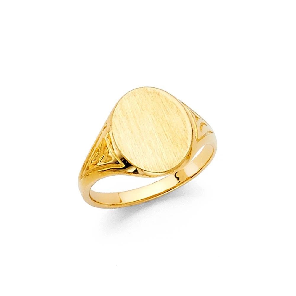 NEW 14K YELLOW GOLD JUNIOR SIGNET RING (1 of 2)