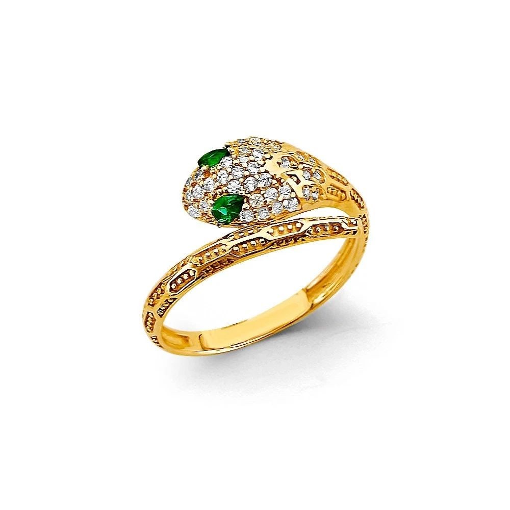 NEW 14K YELLOW GOLD SNAKE RING- SIZE 7 (1 of 2)
