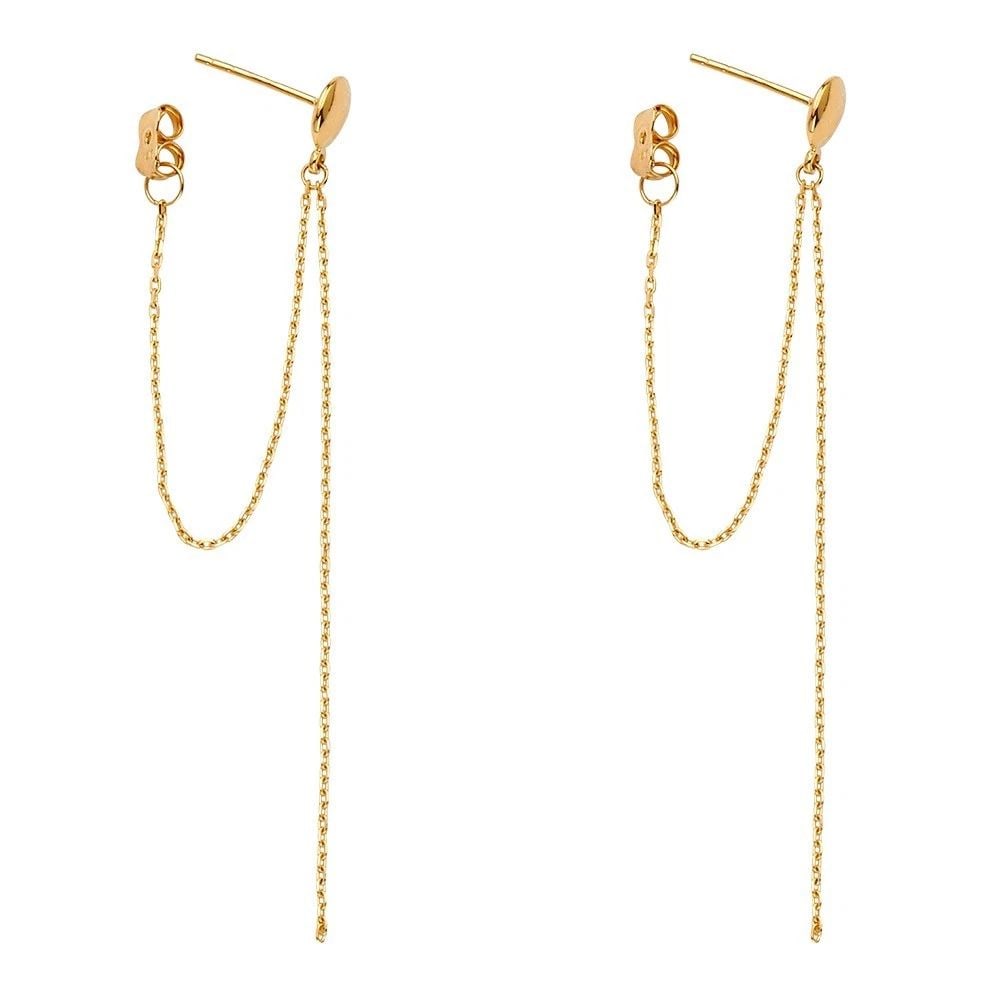 NEW 14K YELLOW GOLD HANGING EARRINGS (1 of 2)
