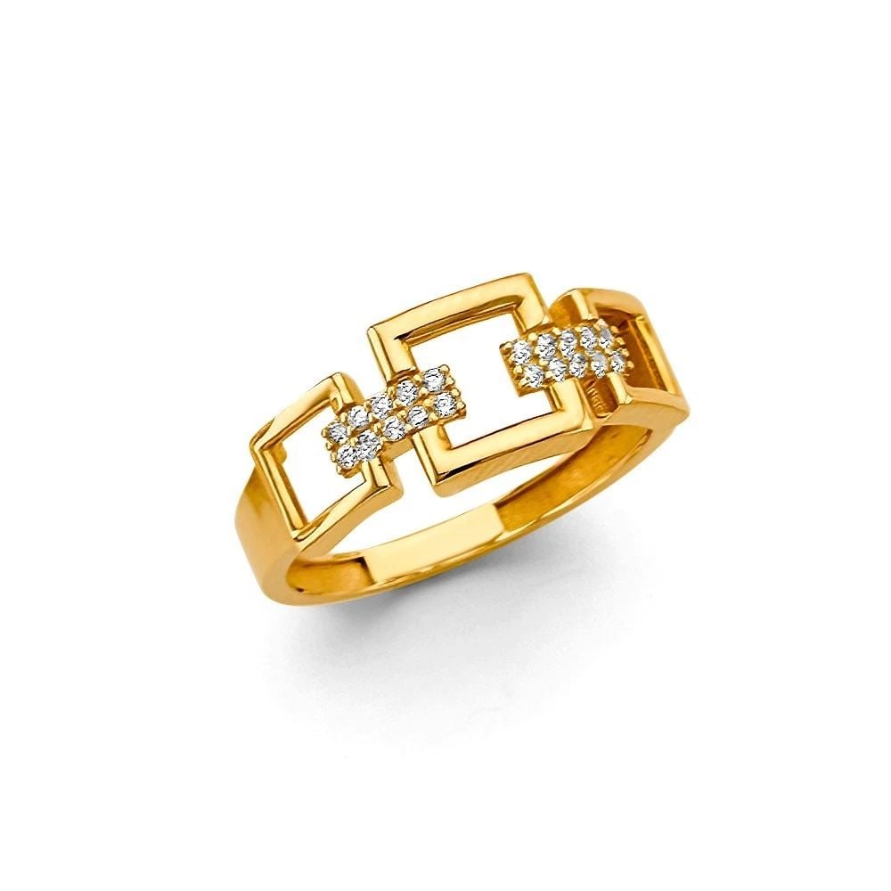 NEW 14K YELLOW GOLD FANCY RING -SIZE 7 (1 of 2)