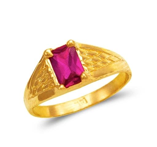 NEW 14K YELLOW GOLD KIDS RING (1 of 2)