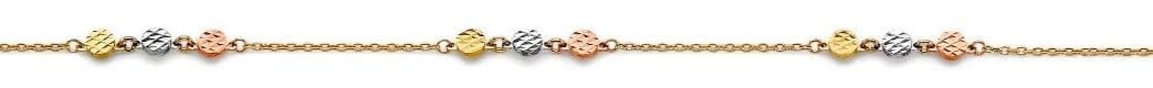 NEW 14K TRI COLOR GOLD LIGHT BRACELET (1 of 2)