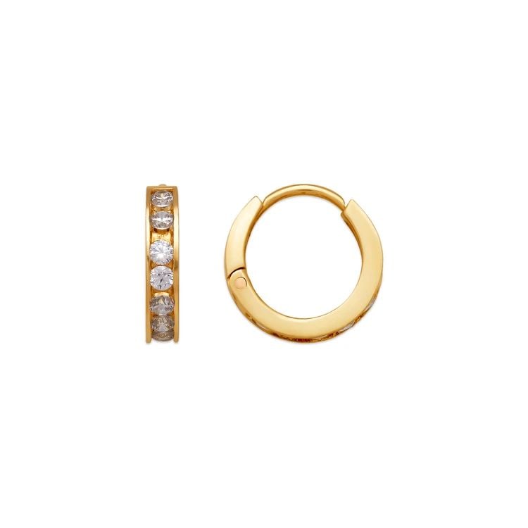 NEW 14K YELLOW GOLD 12MM HUGGIE EARRINGS: NEW 14K YELLOW GOLD 12MM HUGGIE EARRINGS 12MM HUGGIE EARRINGS NEW 14K YELLOW GOLD Width: Approx. 12mm Apx WEIGHT: 1.9g