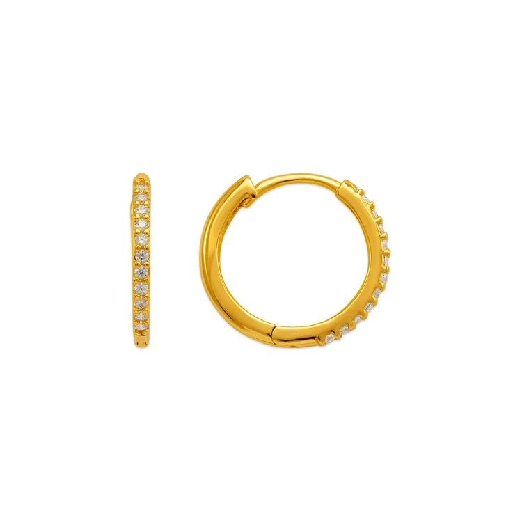 NEW 14K YELLOW GOLD FANCY HUGGIE EARRINGS: NEW 14K YELLOW GOLD FANCY HUGGIE EARRINGS FANCY HUGGIE EARRINGS NEW 14K YELLOW GOLD Width: Approx. 2x15mm Apx WEIGHT: 1.9g