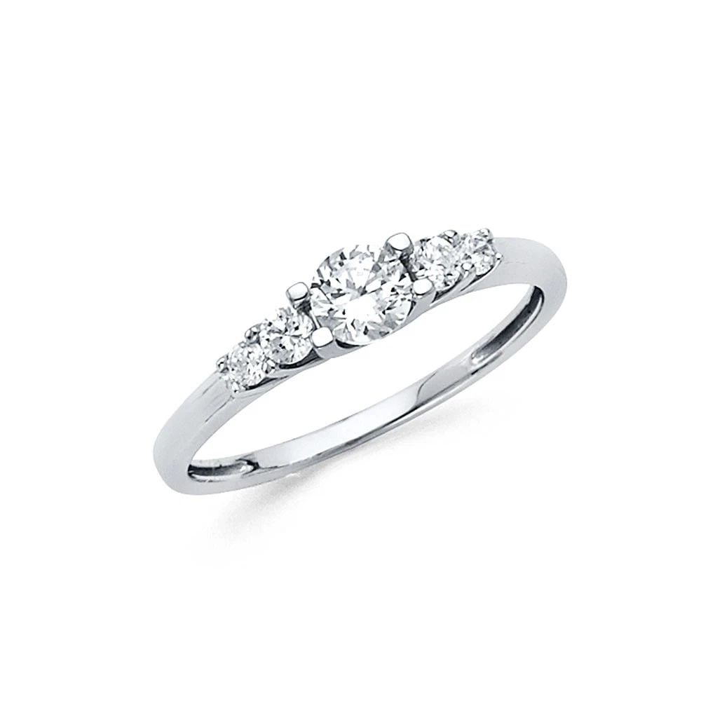 NEW 14K WHITE GOLD ENGAGEMENT RING - SIZE 7 (1 of 2)