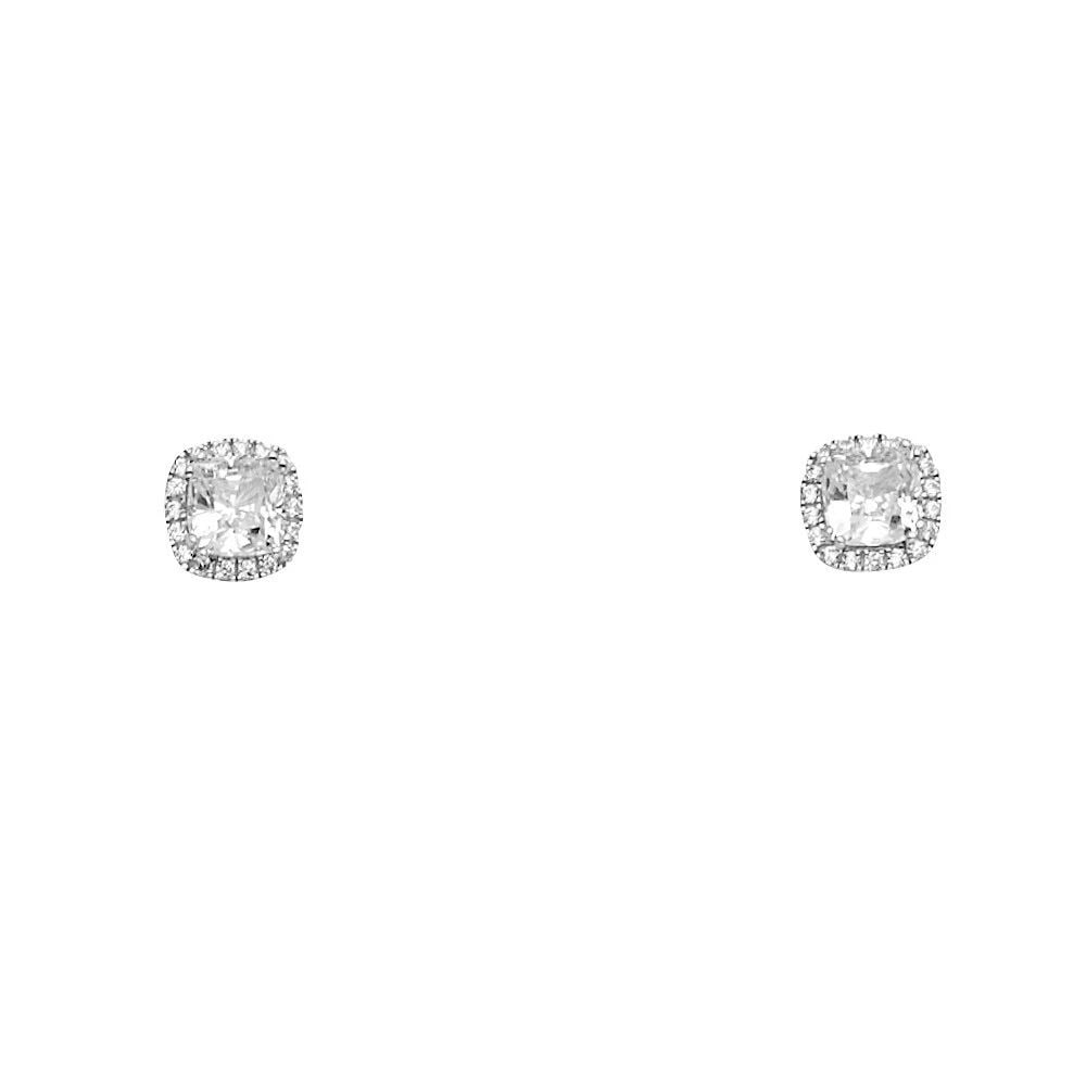 NEW 14K WHITE GOLD EARRINGS/SET (1 of 2)