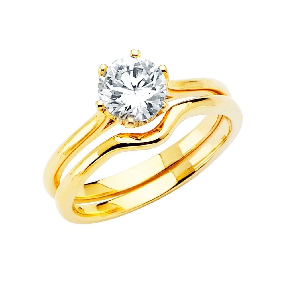 NEW 14K YELLOW GOLD LADIES WEDDING BAND -SIZE 7 (1 of 2)