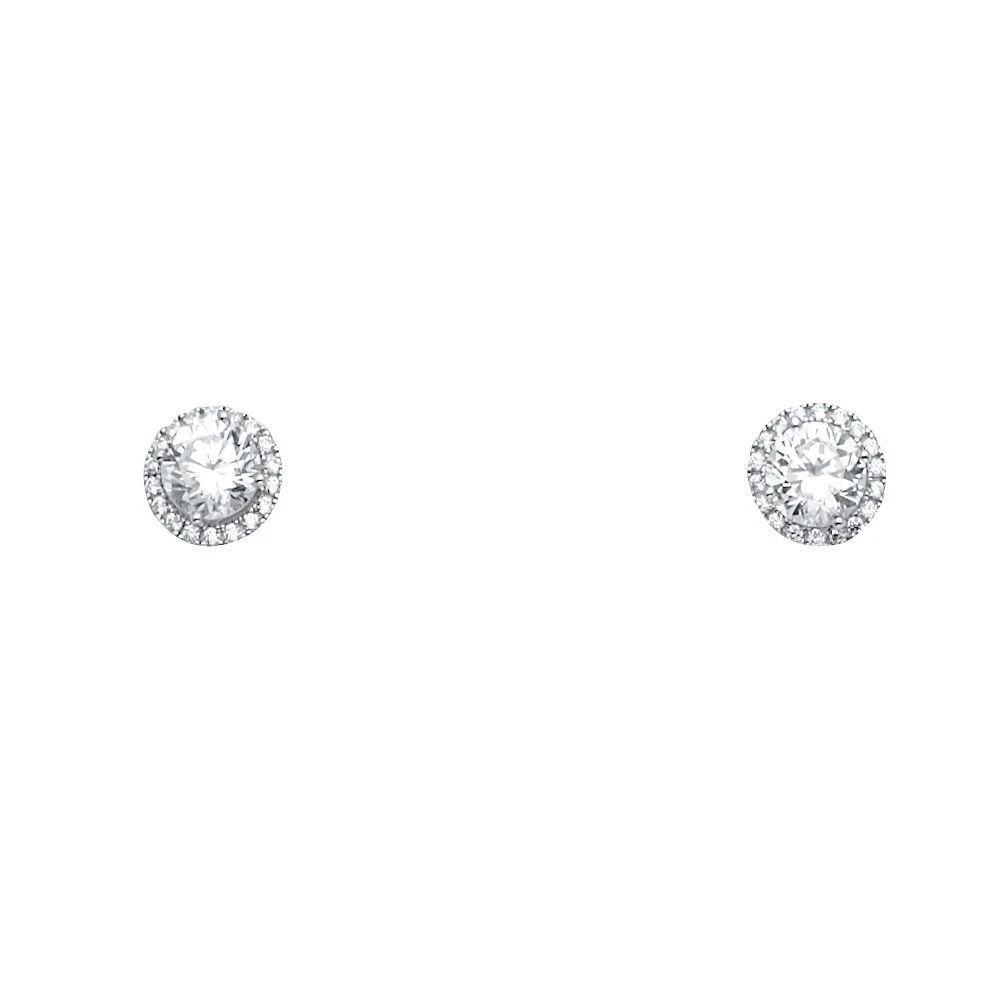 NEW 14K WHITE GOLD EARRINGS/SET (1 of 2)