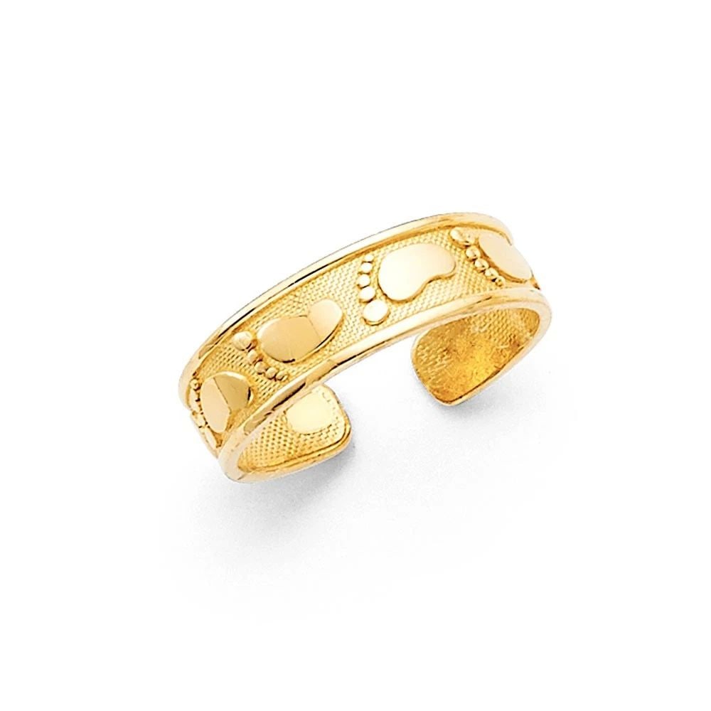 NEW 14K YELLOW GOLD TOE RING (1 of 2)