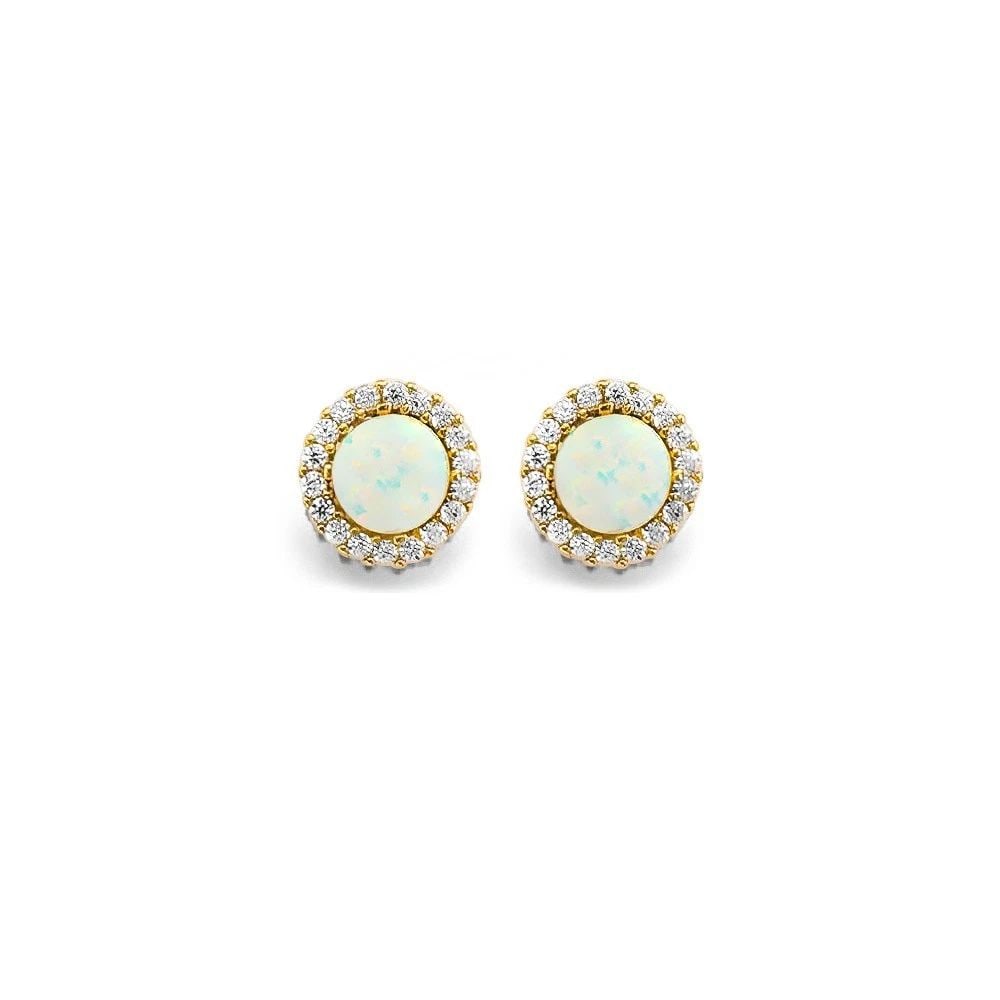 NEW 14K YELLOW GOLD OPAL EARRINGS/SET (1 of 2)
