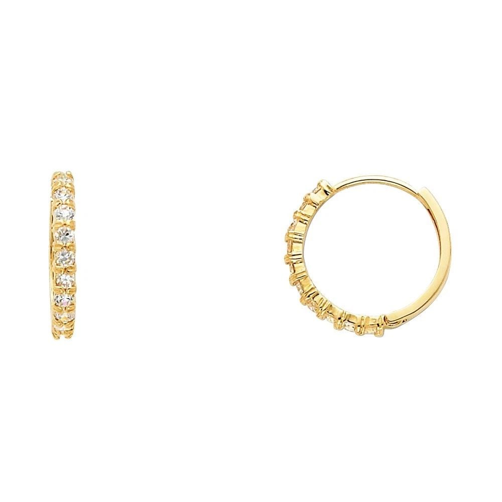 NEW 14K YELLOW GOLD HUGGIES EARRINGS: NEW 14K YELLOW GOLD HUGGIES EARRINGS HUGGIES EARRINGS NEW 14K YELLOW GOLD HEIGHT - 15 mm WIDTH - 15 mm Apx WEIGHT - 1.4 g