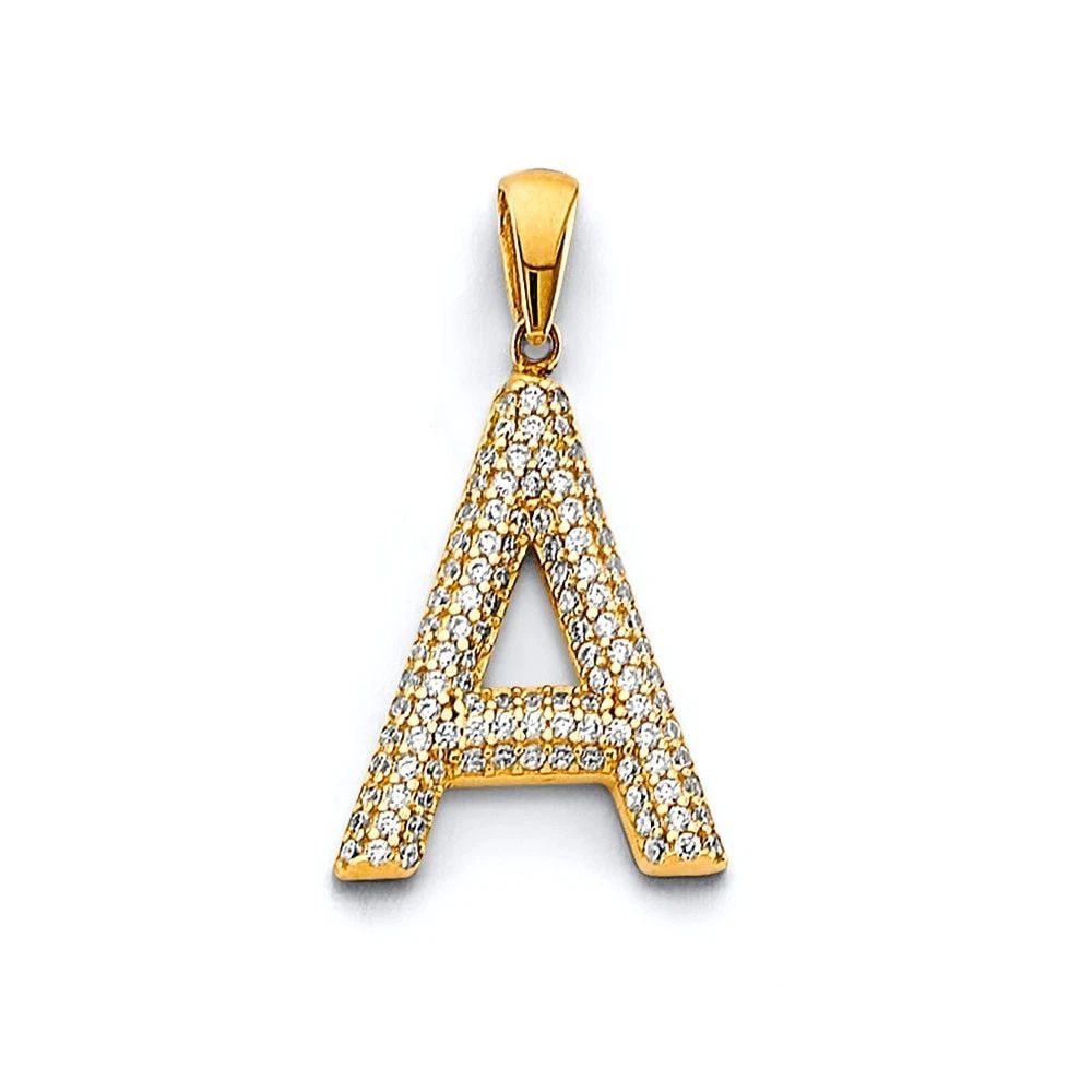NEW 14K TWO TONE GOLD INITIAL PENDANT (1 of 2)