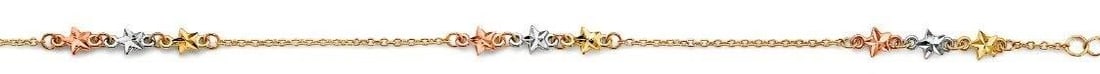 NEW 14K TRI COLOR GOLD LIGHT BRACELET & ANKLET (1 of 2)