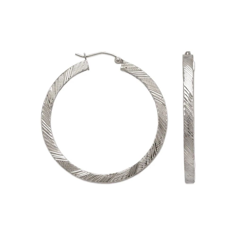 NEW 14K WHITE GOLD 3MM SQUARE TUBE HOOP EARRINGS: NEW 14K WHITE GOLD 3MM SQUARE TUBE HOOP EARRINGS 3MM SQUARE TUBE HOOP EARRINGS NEW 14K WHITE GOLD Width: Approx. 3mm Apx WEIGHT: 1.8g