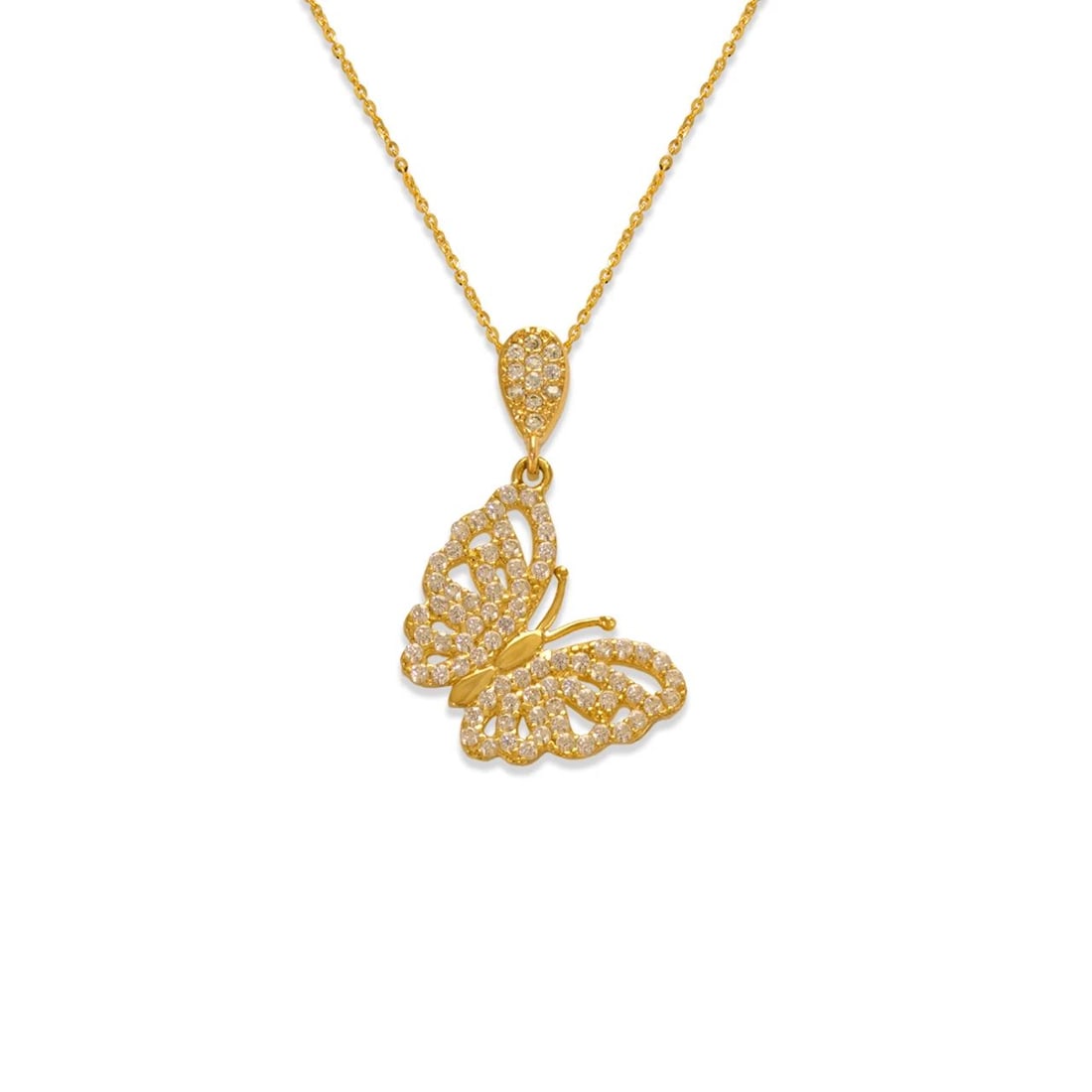 NEW 14K YELLOW GOLD FANCY BUTTERFLY PENDANT: NEW 14K YELLOW GOLD FANCY BUTTERFLY PENDANT FANCY BUTTERFLY PENDANT NEW 14K YELLOW GOLD Apx. WIDTH: 17x13mm Apx WEIGHT: 1.8g