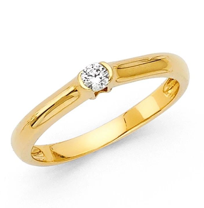 NEW 14K YELLOW GOLD ENGAGEMENT RING (1 of 2)