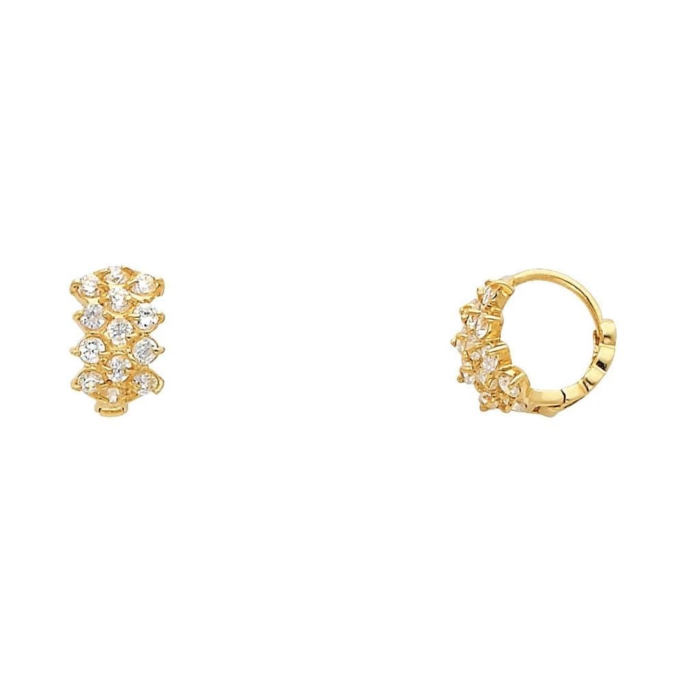 NEW 14K YELLOW GOLD HUGGIES EARRINGS (1 of 2)