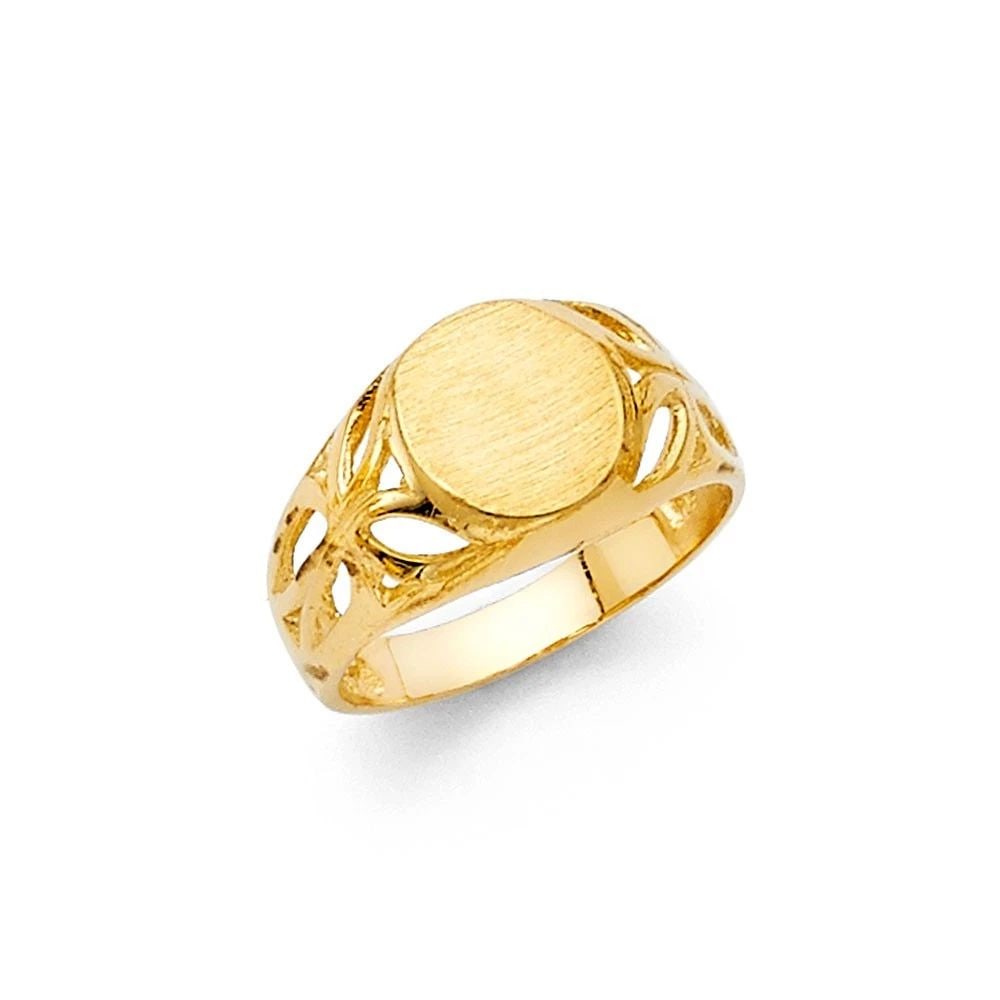 NEW 14K YELLOW GOLD KIDS RING -SIZE 7: NEW 14K YELLOW GOLD KIDS RING KIDS RING NEW 14K YELLOW GOLD WIDTH: 8 mm Average Apx WEIGHT: 1.74 g