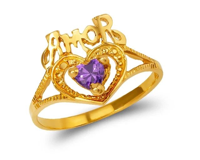 NEW 14K TWO TONE GOLD LADIES AMOR FILIGREE RING (1 of 2)