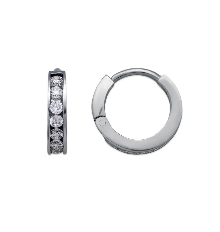 NEW 14K WHITE GOLD 12MM HUGGIE EARRINGS: NEW 14K WHITE GOLD 12MM HUGGIE EARRINGS 12MM HUGGIE EARRINGS NEW 14K WHITE GOLD Width: Approx. 12mm Apx WEIGHT: 1.7g