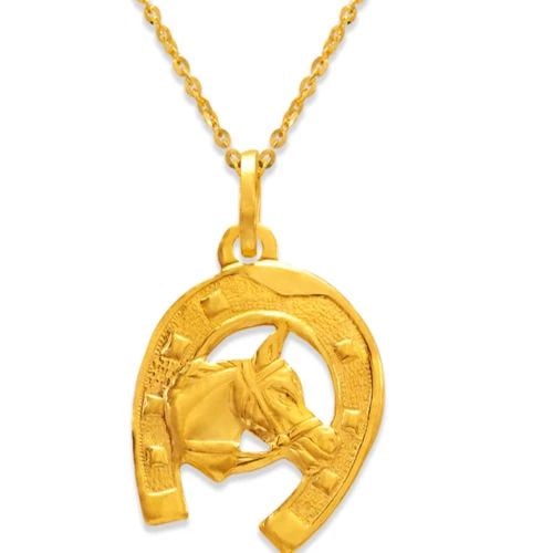 NEW 14K YELLOW GOLD HORSESHOE CHARM PENDANT (1 of 2)