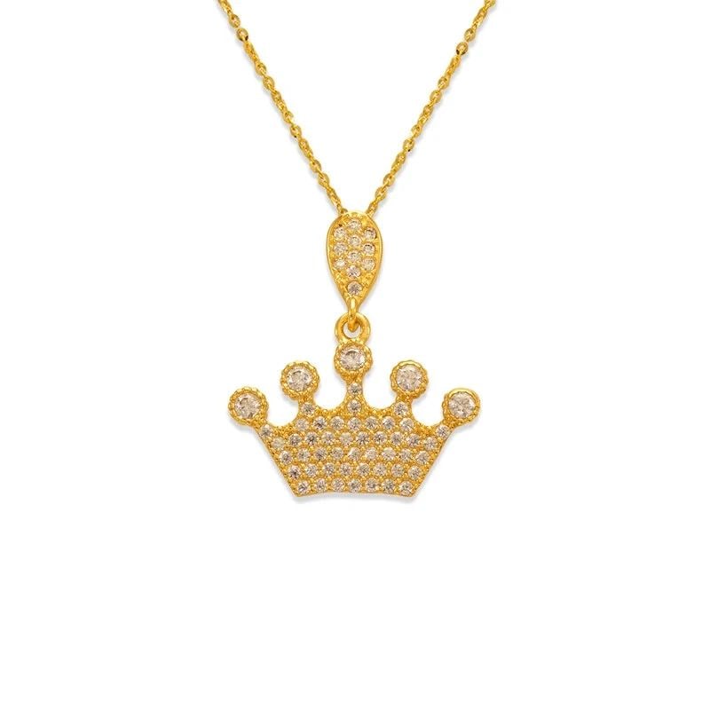 NEW 14K YELLOW GOLD FANCY TIARA PENDANT (1 of 2)
