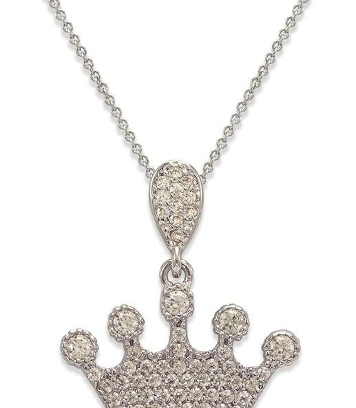 NEW 14K WHITE GOLD FANCY TIARA PENDANT (1 of 2)