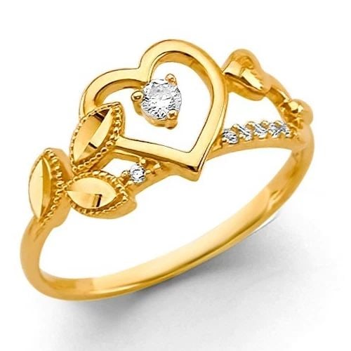 NEW 14K YELLOW GOLD FANCY RING: NEW 14K YELLOW GOLD FANCY CZ RING FANCY CZ RING NEW 14K YELLOW GOLD WIDTH : WEIGHT : 1.7g