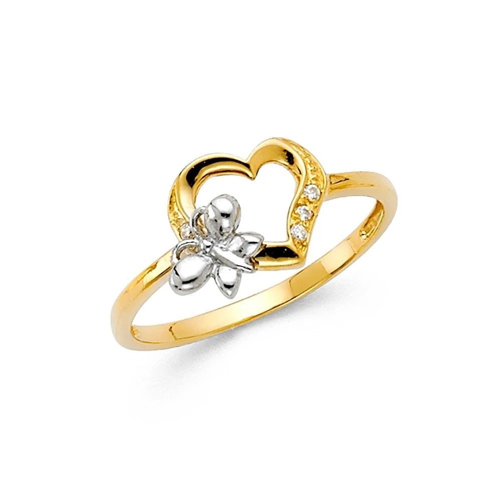 NEW 14K TWO TONE GOLD FANCY RING- SIZE 7: NEW 14K TWO TONE GOLD FANCY RING FANCY RING NEW 14K TWO TONE GOLD WIDTH : 10 mm Average Apx WEIGHT : 1.7g