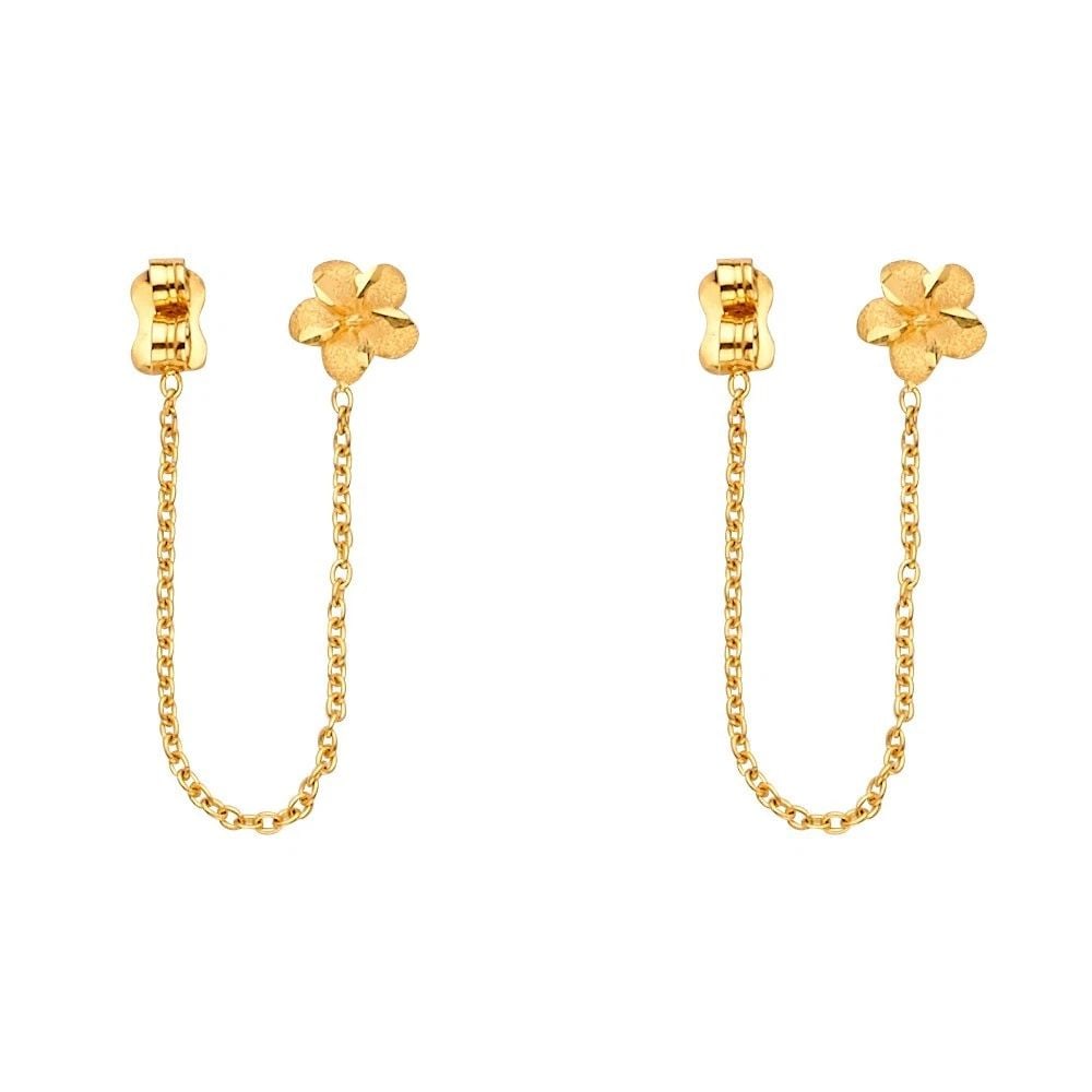 NEW 14K YELLOW GOLD HANGING EARRINGS: NEW 14K YELLOW GOLD HANGING EARRINGS HANGING EARRINGS NEW 14K YELLOW GOLD HEIGHT - 55 mm WIDTH - 5 mm Apx WEIGHT - 1.2 g