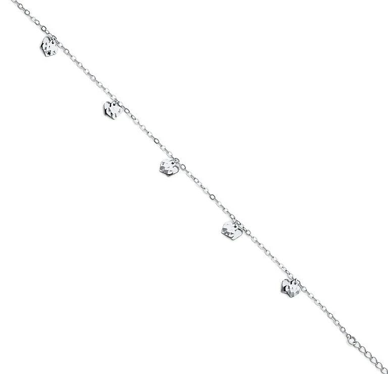 NEW 14K WHITE GOLD LIGHT MODERN ANKLET: NEW 14K YELLOW GOLD LIGHT ANKLET LIGHT ANKLET NEW YELLOW GOLD LENGTH - 9in Apx WEIGHT - 1.2g