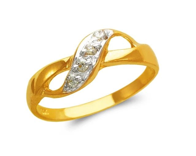 NEW 14K TWO TONE GOLD LADIES FASHION RING (1 of 2)