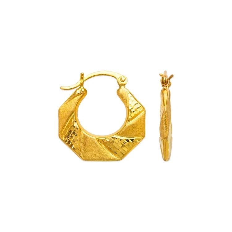 NEW 14K YELLOW GOLD HOLLOW SHRIMP HOOP EARRINGS: NEW 14K YELLOW GOLD HOLLOW SHRIMP HOOP EARRINGS HOLLOW SHRIMP HOOP EARRINGS NEW 14K YELLOW GOLD Width: Approx. 20mm Apx WEIGHT: 1.6g