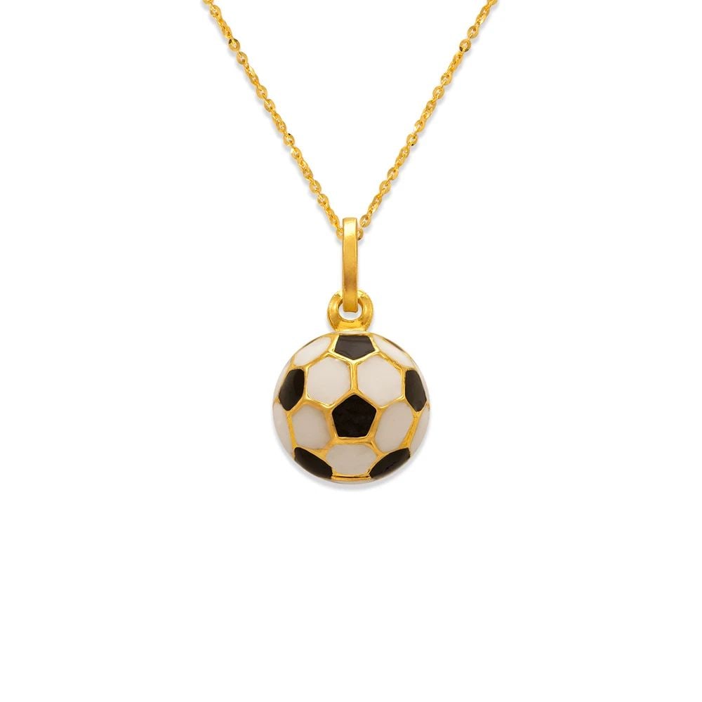NEW 14K YELLOW GOLD 11MM SOCCER BALL ENAMEL CHARM PENDANT: NEW 14K YELLOW GOLD 11MM SOCCER BALL ENAMEL CHARM PENDANT 11MM SOCCER BALL ENAMEL CHARM PENDANT NEW 14K YELLOW GOLD Apx. WIDTH: 11x11mm Apx WEIGHT: 1.6g