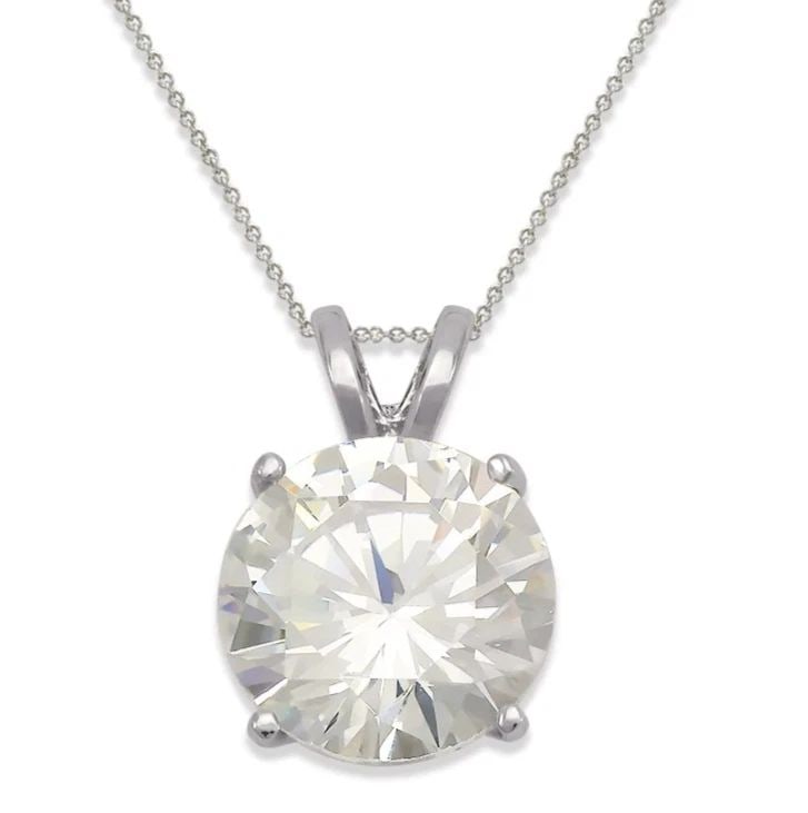 NEW 14K WHITE GOLD 9MM PENDANT (1 of 2)