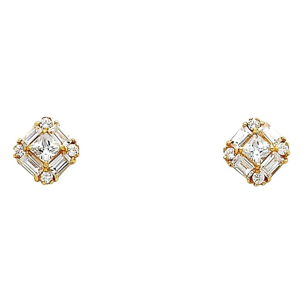 NEW 14K YELLOW GOLD SQUARE EARRINGS: NEW 14K YELLOW GOLD SQUARE EARRINGS SQUARE EARRINGS NEW 14K YELLOW GOLD HEIGHT - 8 mm WIDTH - 8 mm Apx WEIGHT - 1.2 g