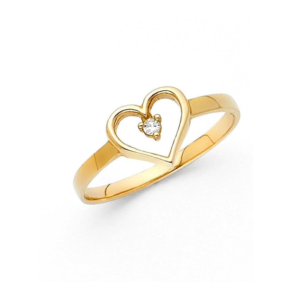 NEW 14K YELLOW GOLD HEART RING - SIZE 7: NEW 14K YELLOW GOLD HEART RING HEART RING NEW 14K YELLOW GOLD WIDTH: 8 mm Average Apx WEIGHT: 1.55 g