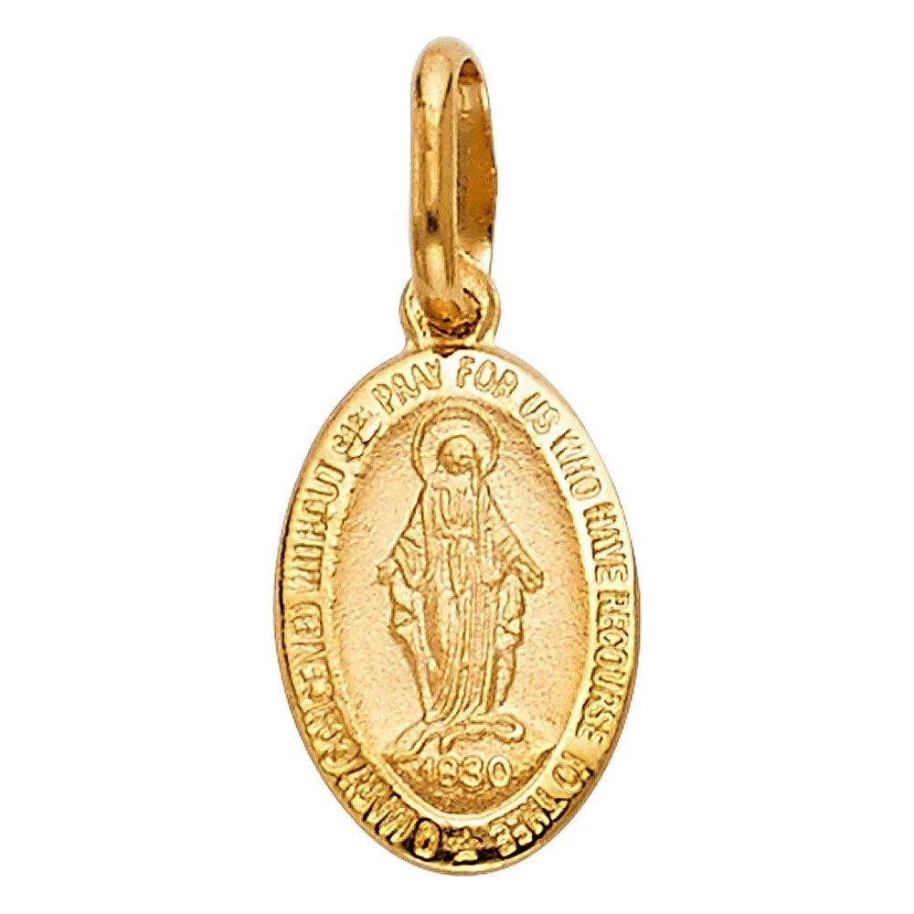 NEW 14K YELLOW GOLD MARACULOUS MEDAL (21MM TALL) (1 of 2)