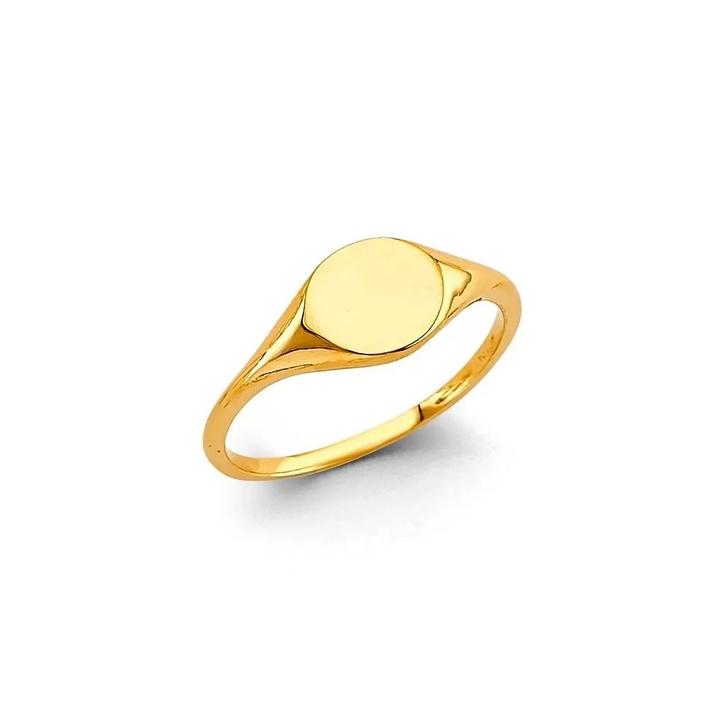 NEW 14K YELLOW GOLD SIGNET RING -SIZE 7 (1 of 2)
