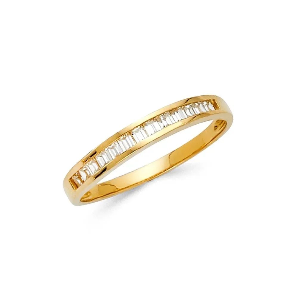 NEW 14K YELLOW GOLD BAGUETTES MATCH BAND WITH RG885 -SIZE 7 (1 of 2)