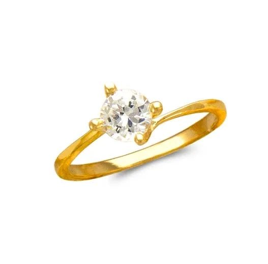 NEW 14K YELLOW GOLD LADIES FASHION SOLITAIRE RING: NEW 14K YELLOW GOLD LADIES FASHION SOLITAIRE RING LADIES FASHION SOLITAIRE RING NEW 14K YELLOW GOLD SIZE Apx: 1mm WEIGHT: 1.5g
