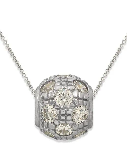 NEW 14K WHITE GOLD 9MM BALL PENDANT (1 of 2)