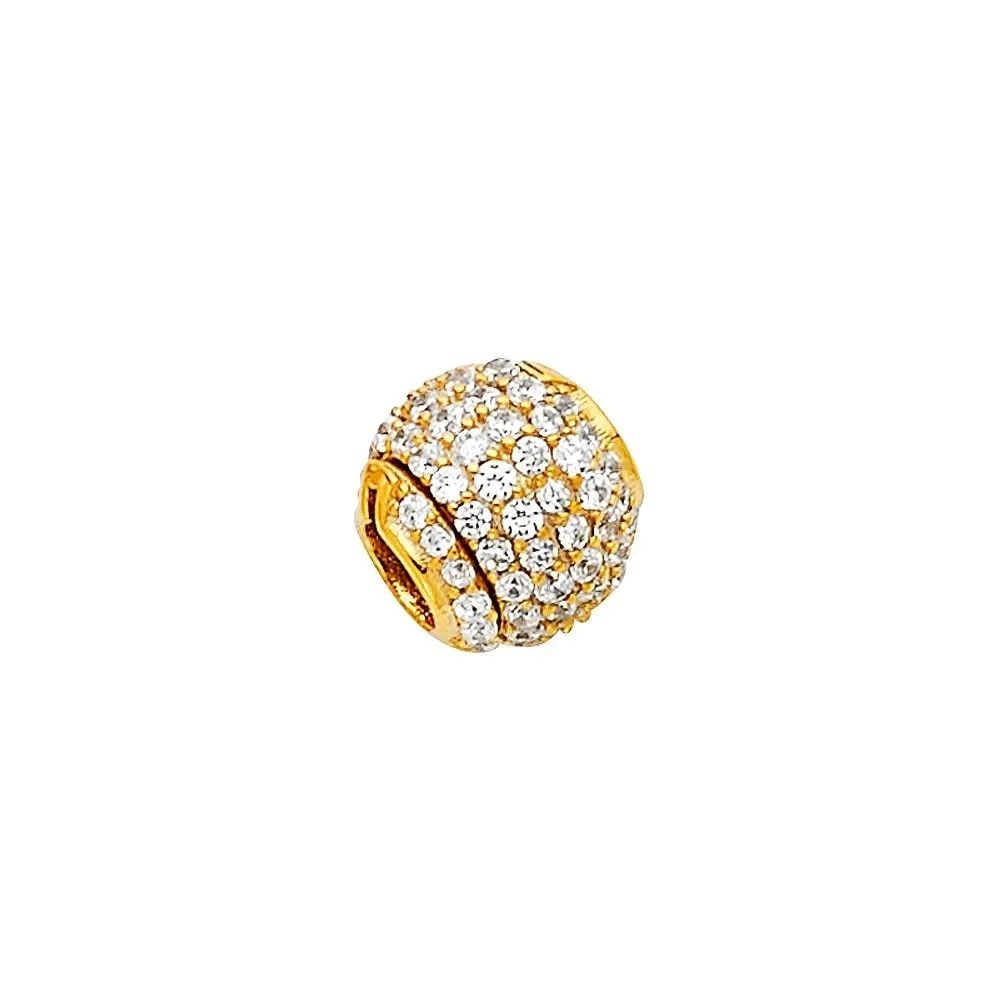 NEW 14K YELLOW GOLD SPHERE PENDANT (1 of 2)