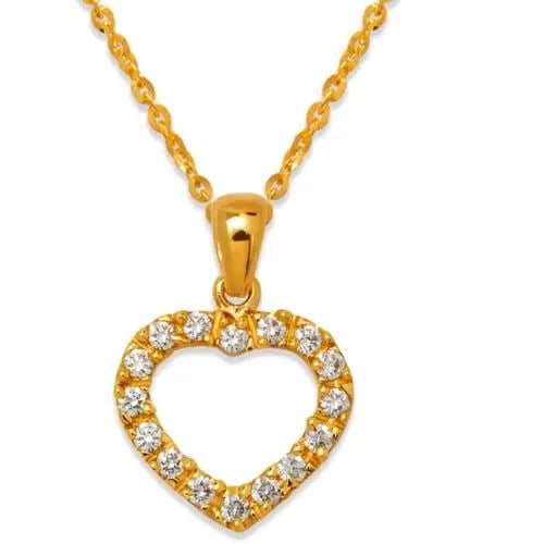NEW 14K YELLOW GOLD HEART PENDANT (1 of 2)
