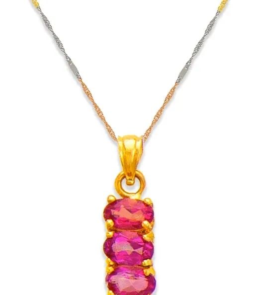 NEW 14K YELLOW GOLD AMETHYST TOPAZ PENDANT: NEW 14K YELLOW GOLD AMETHYST TOPAZ PENDANT AMETHYST TOPAZ PENDANT NEW 14K YELLOW GOLD Apx. WIDTH: 6x12mm Apx WEIGHT: 1.2g