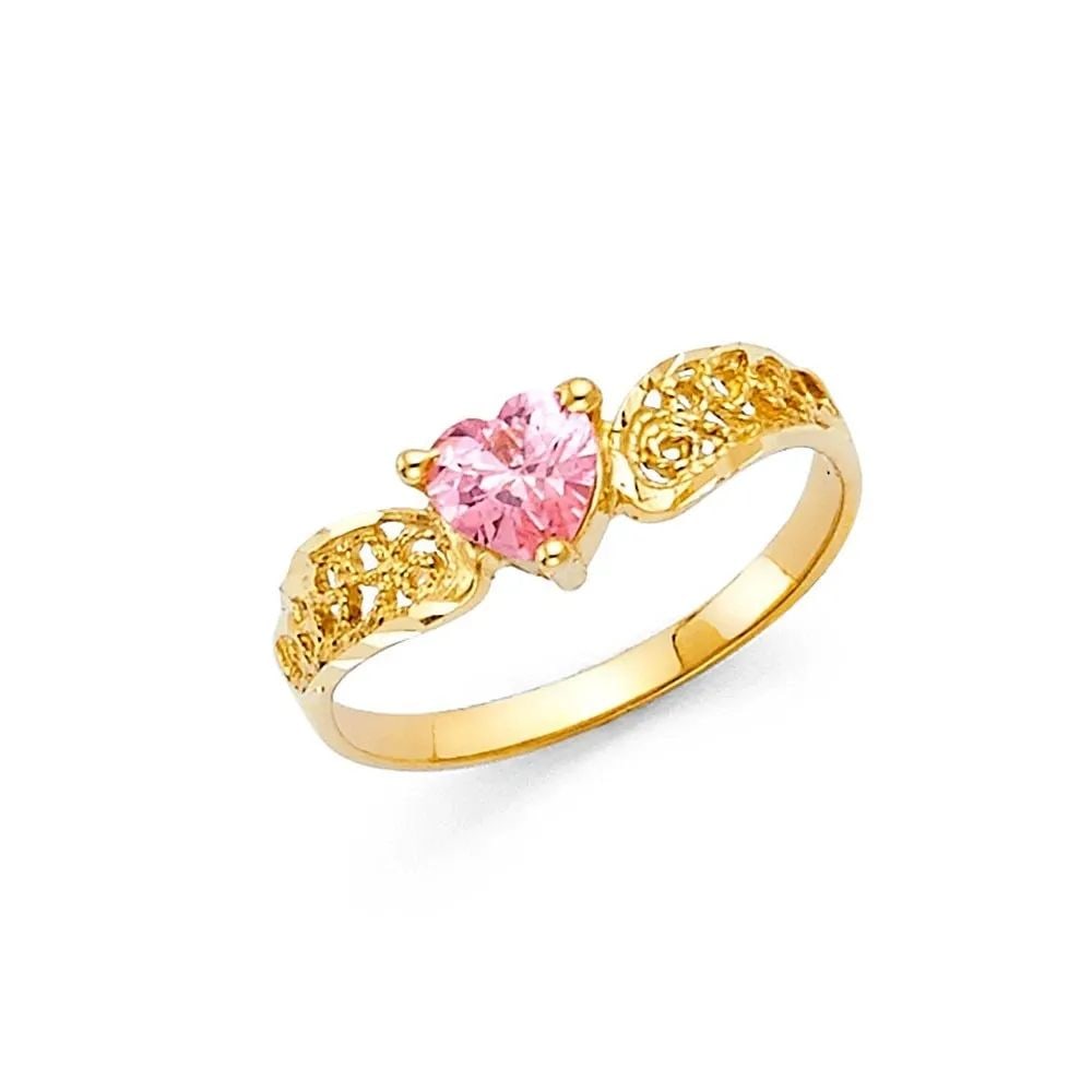 NEW 14K YELLOW GOLD LADIES RING -SIZE 7 (1 of 2)